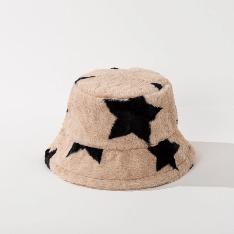 Unisex Basic Retro Classic Style Star Printing Wide Eaves Wool Cap