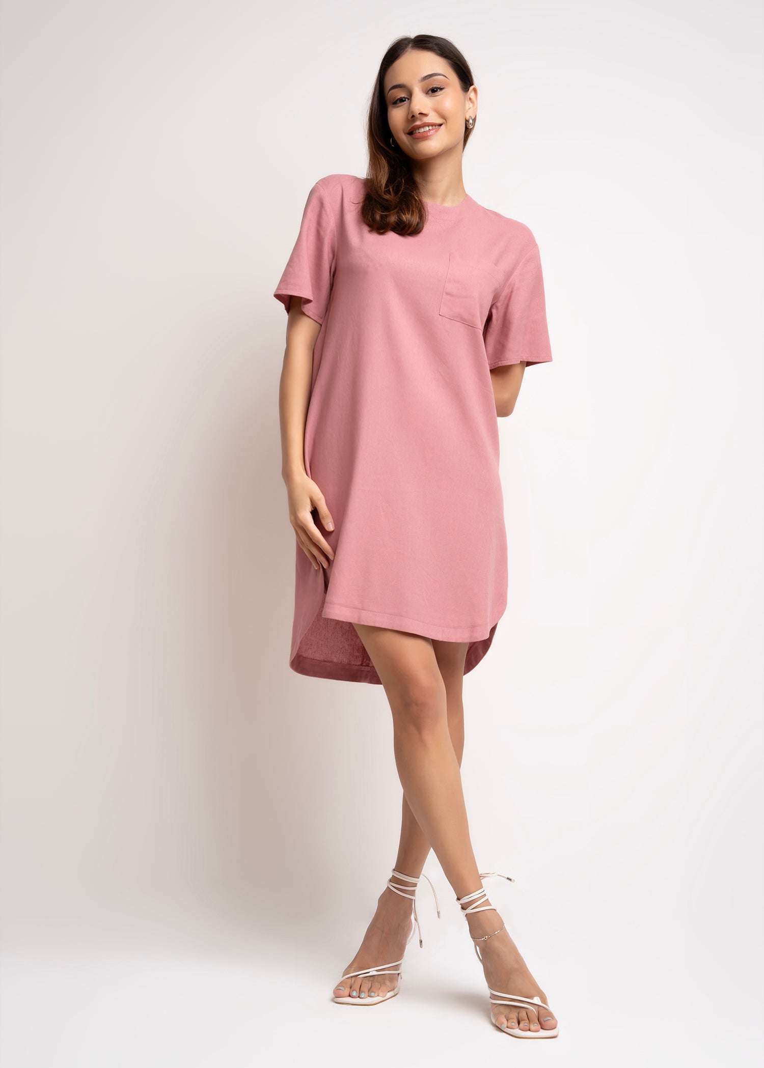 High-Low Hem Shift Dress