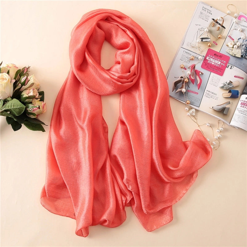 Autumn Fashion Travel Sunscreen Scarf Linen New Imitated Silk Scarves New Sweet Lady Shawl