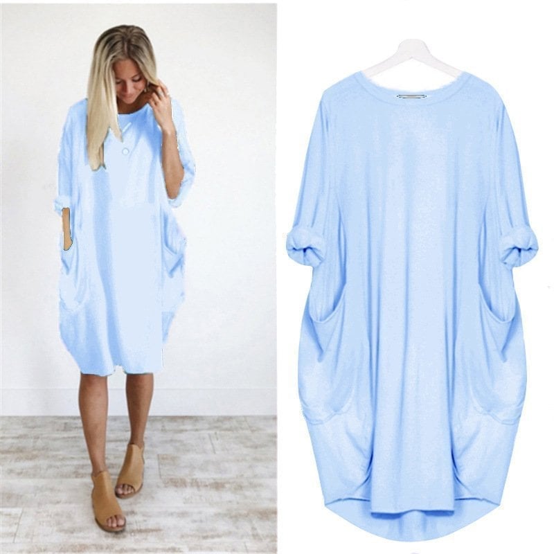 🔥SUMMER HOT SALE - 49% OFF🔥Women's Casual Solid O-Outline Dress (🔥Buy 2 get Free Shipping🔥)