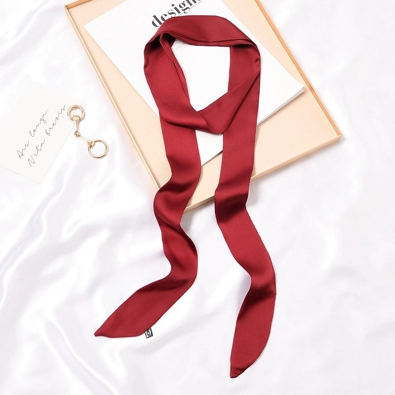 Women's Fashion Solid Color Satin Silk Scarves