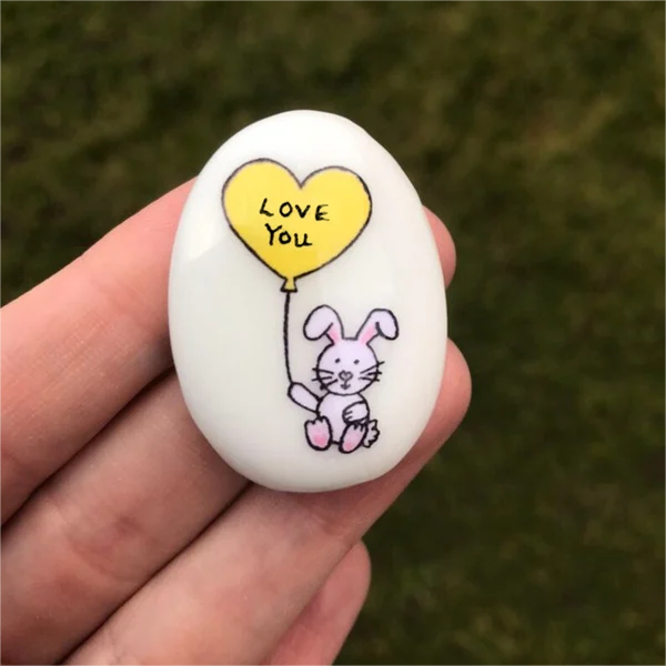 Easter Bunny Pocket Stone Gift