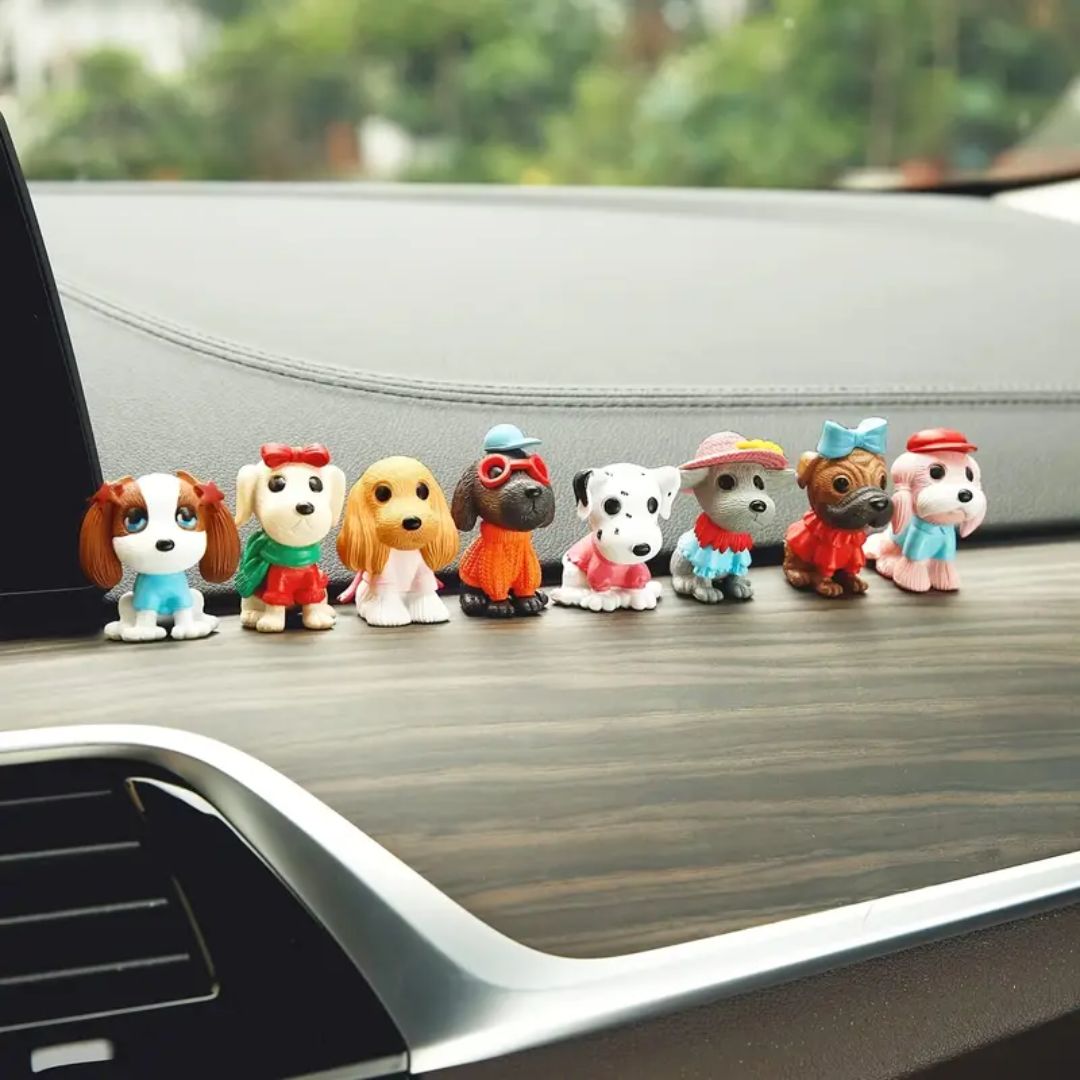 Delightful 8-Piece Dog Figurine Set