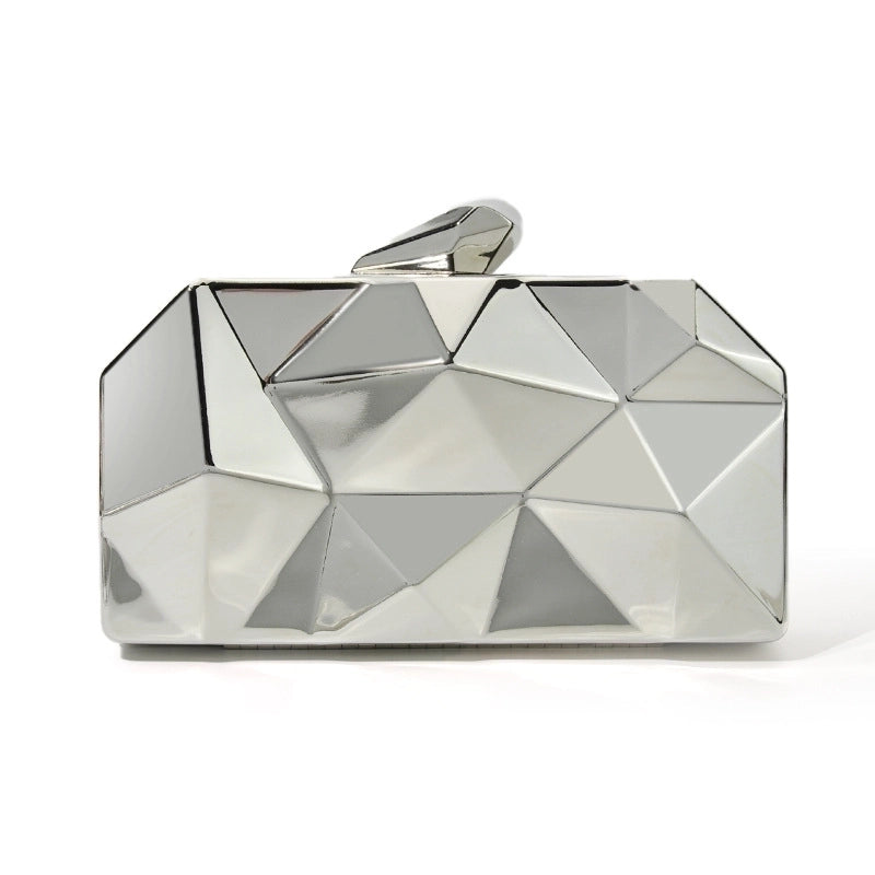 Silver Black Gold Arylic Solid Color Evening Bags
