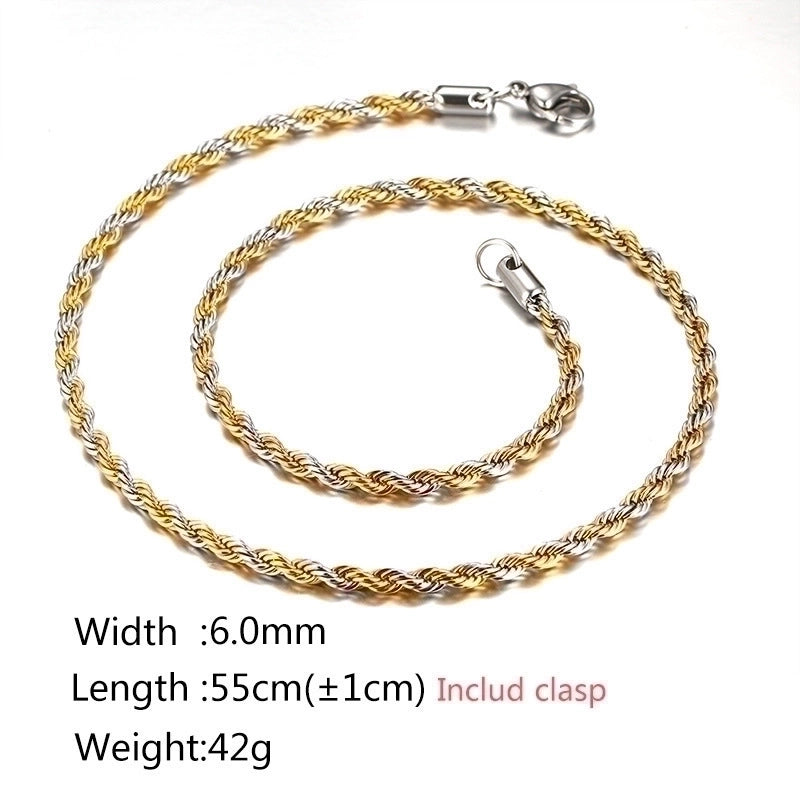 Minimalist Twist 201 Stainless Steel Plating Stainless Steel Necklaces