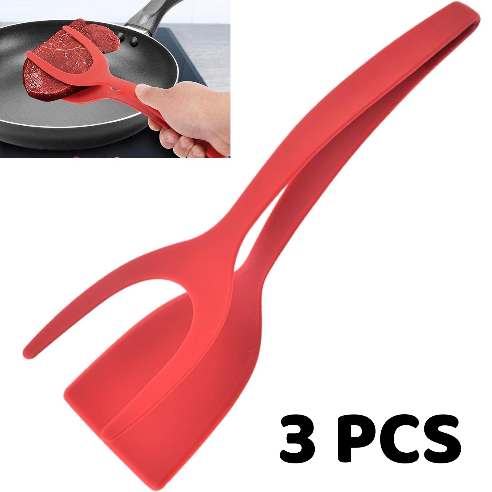 2 in 1 Grip Flip Spatula Tongs