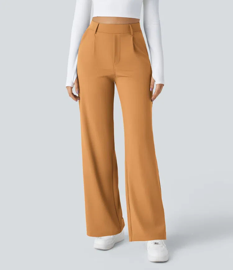 Quinn | High Waist Trousers with Side Pockets