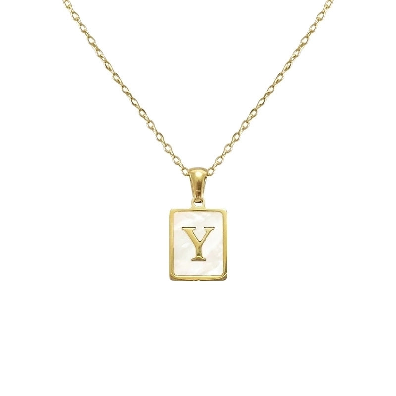 Casual Letter Titanium Steel Metal Pendant Necklace