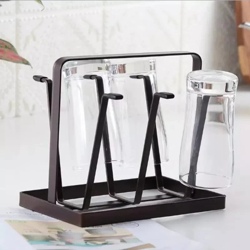 IRON GLASS STAND AND CUP HOLDER