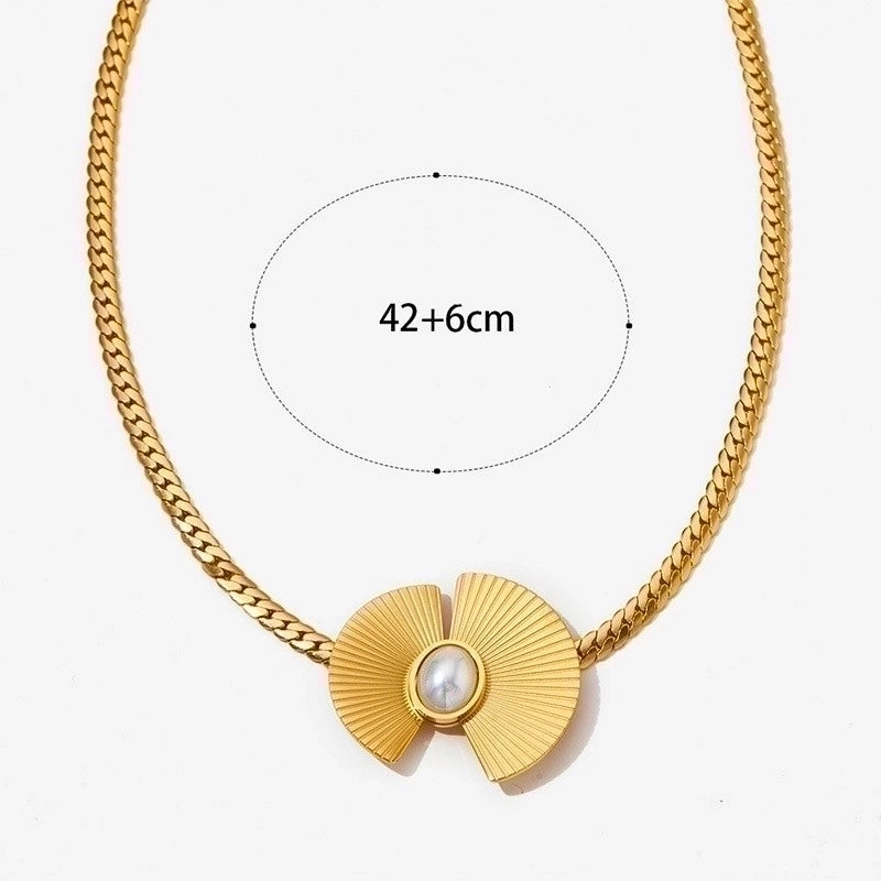 304 Stainless Steel 16K Gold Plated White Gold Plated Gold Plated Minimalist Classic Style Plating Sector Rings Earrings Necklace