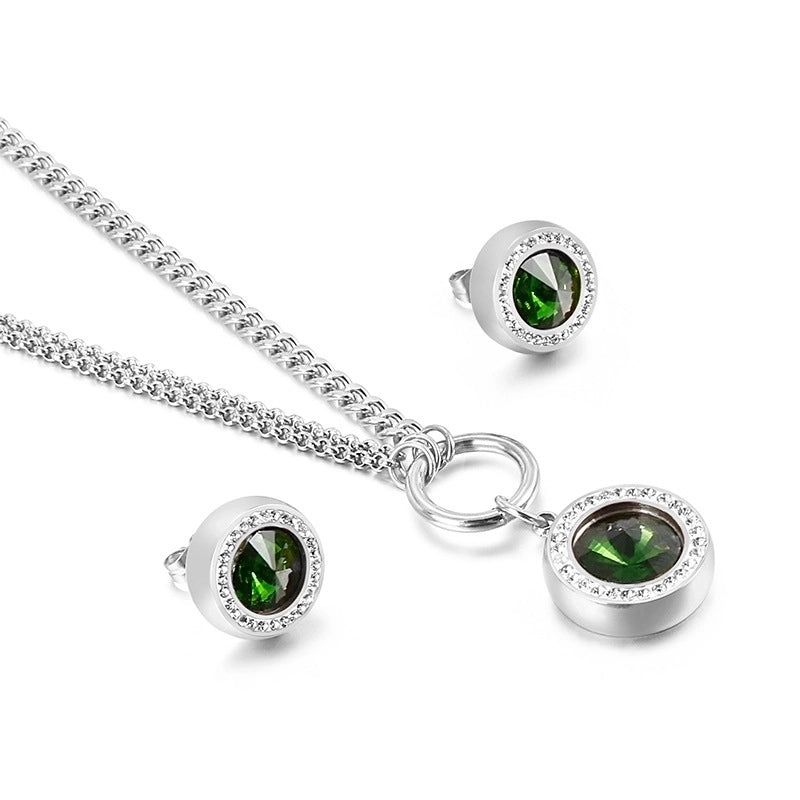 Titanium Steel 18K Gold Plated Fashion Plating Heart Titanium Steel