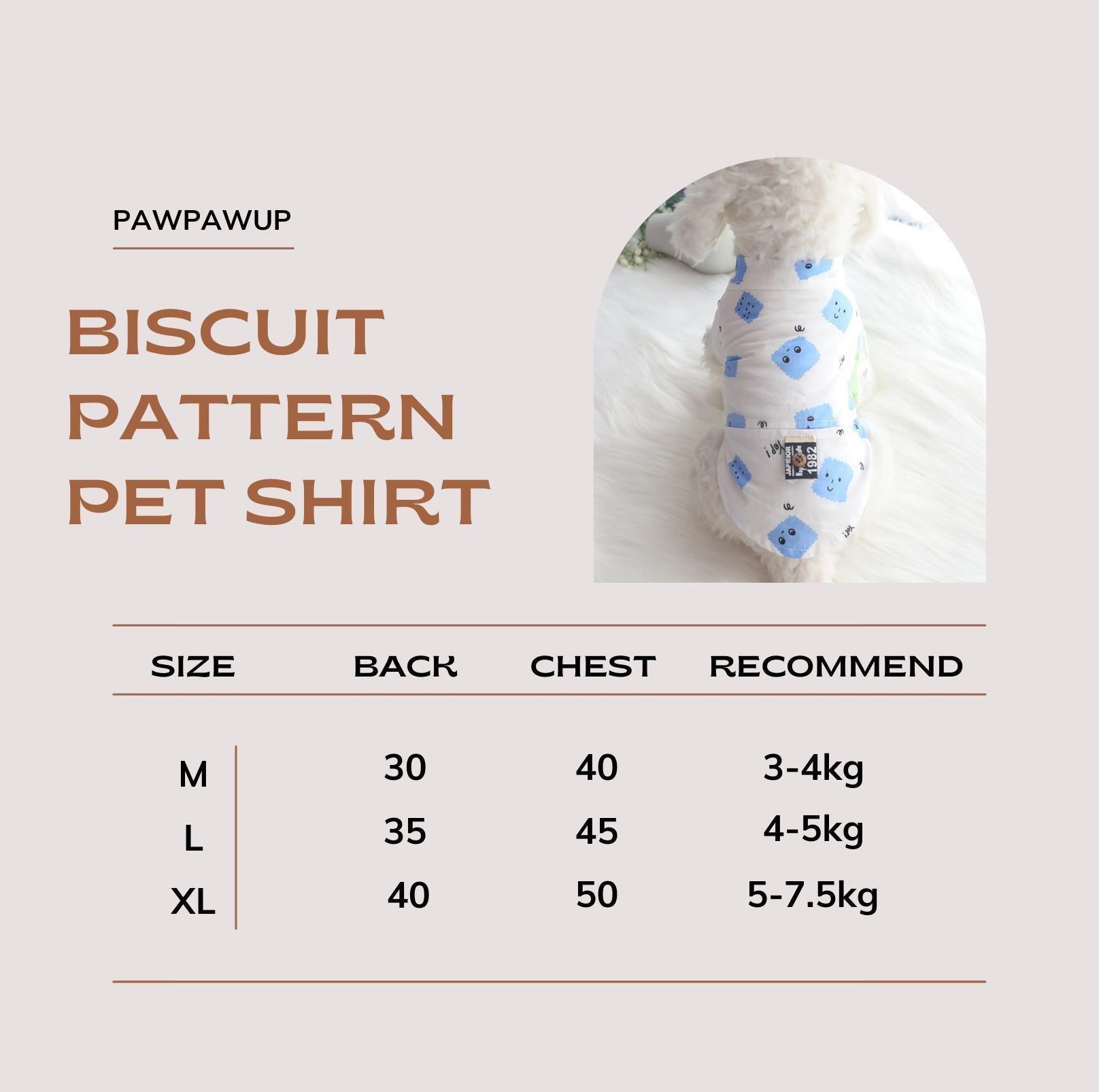 Pet Shirt with Biscuit Pattern