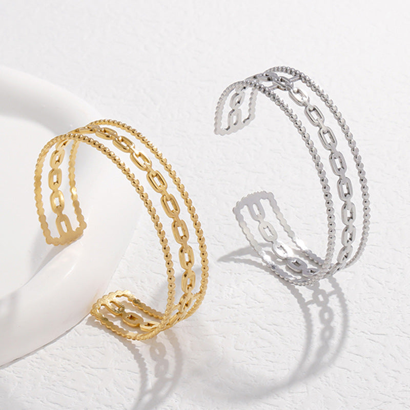 Chain Stainless Steel Electroplating Bangles