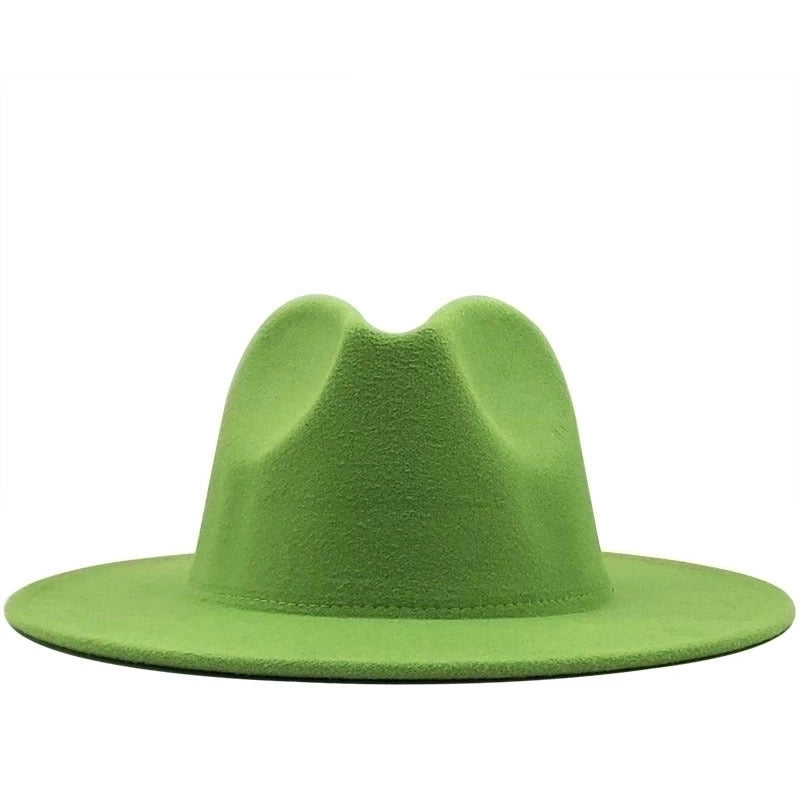 New Multicolor Wide Brim Woolen Hat Jazz Hat