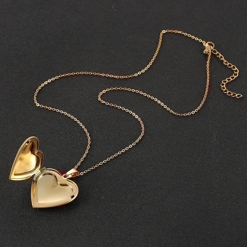 Minimalist Heart Shape Stainless Steel Plating Pendant Necklace 1 Piece