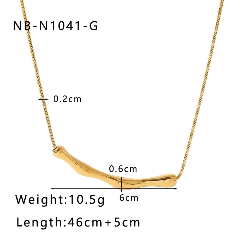 Stainless Steel 18K Gold Plated Hip-Hop Modern Style Classic Style Plating Round Heart Shape Ball Necklace