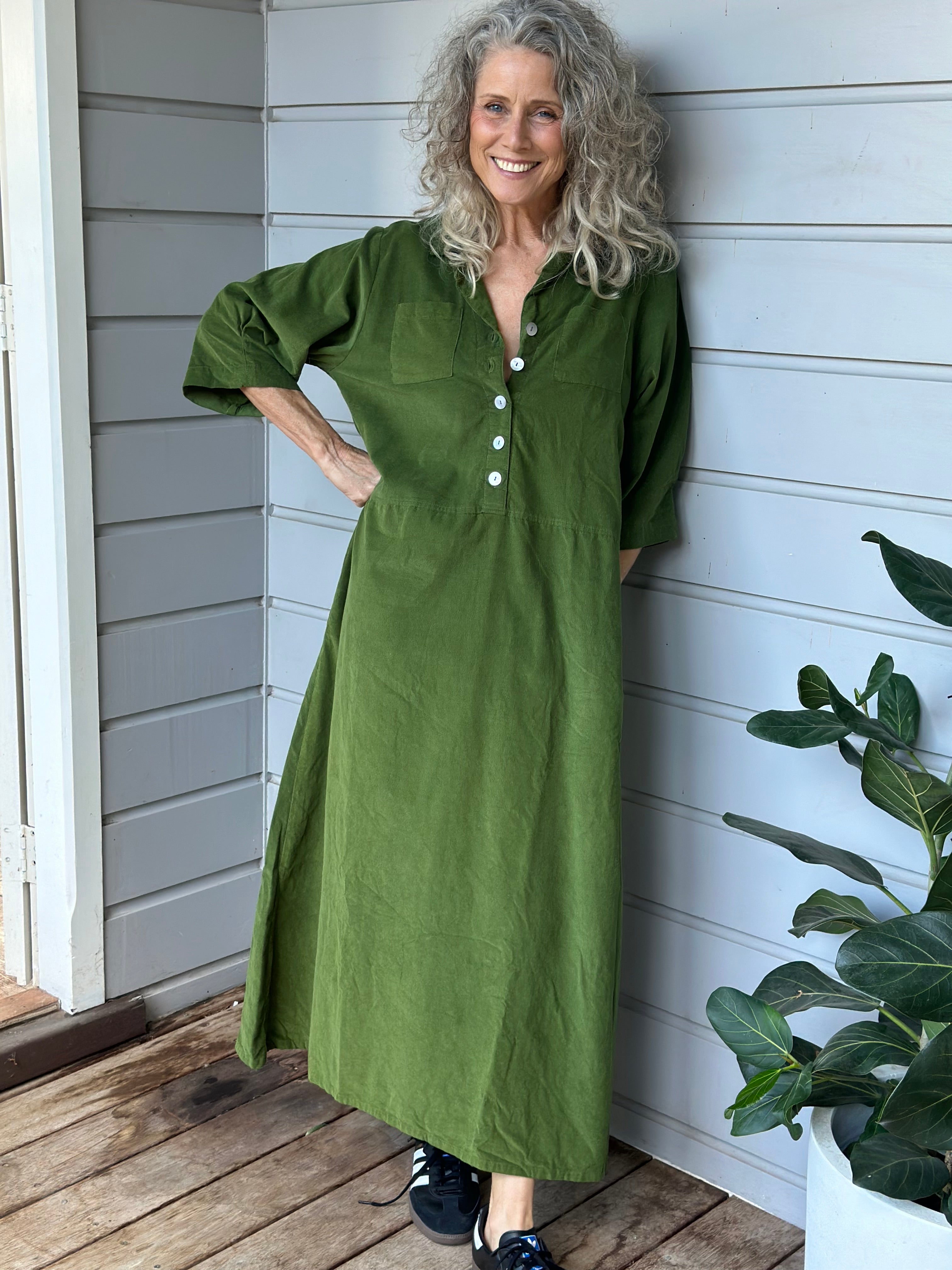 bridget dress - fern cord