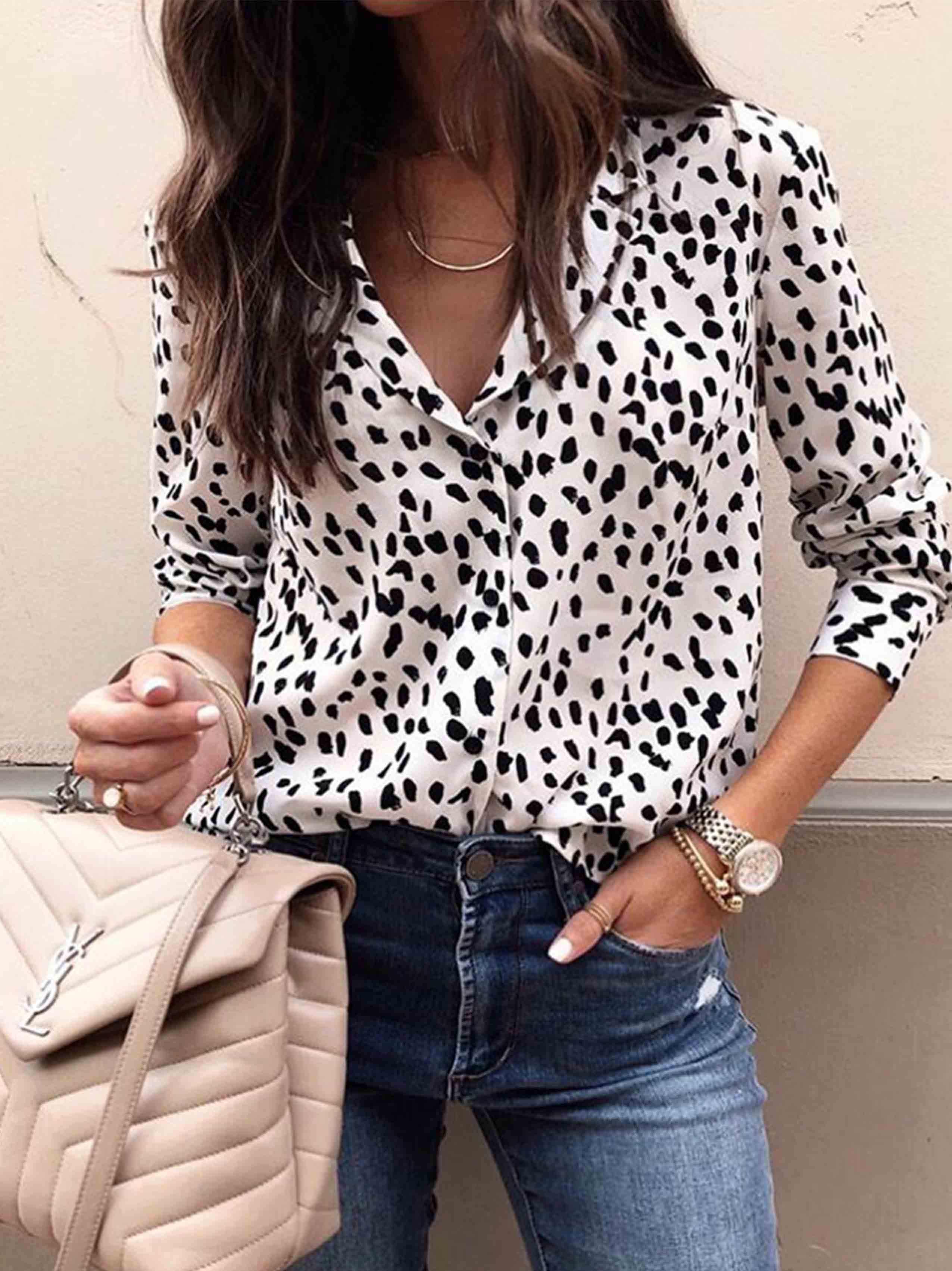 Leopard Print Long Sleeve Shirt