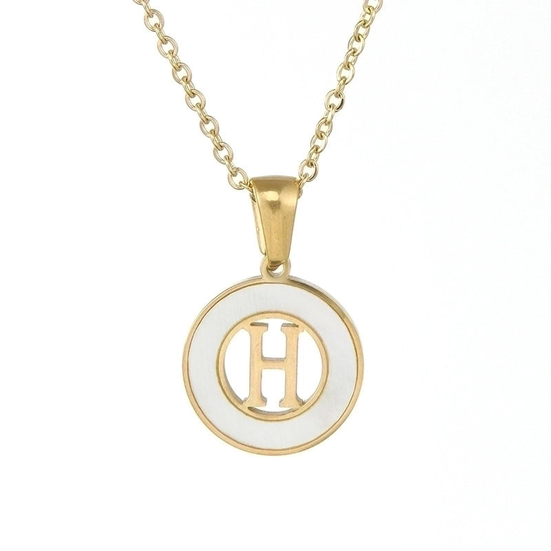 Fashion Letter Stainless Steel Pendant Necklace