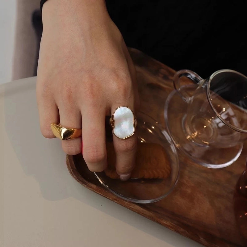 Vacation Shell Titanium Steel Shell Rings