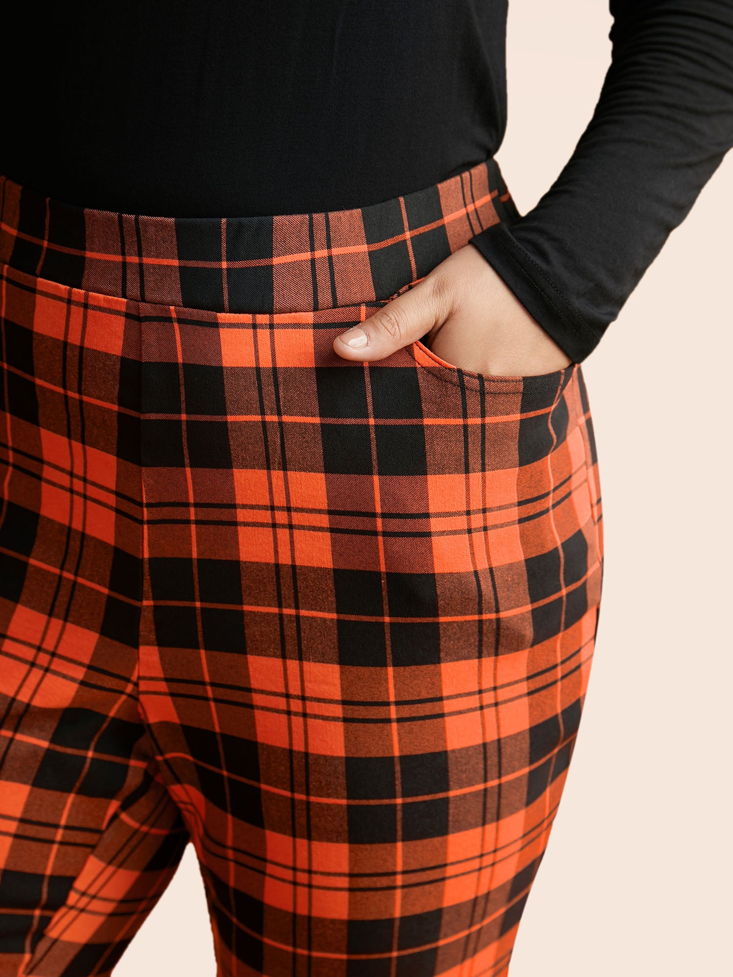 Stretchy Plaid Lounge Leggings