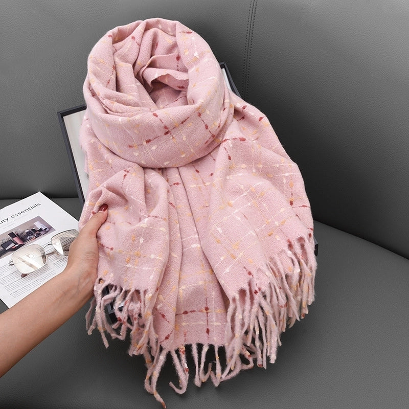 Women's Modern Style Classic Style Lattice Polyester Scarf