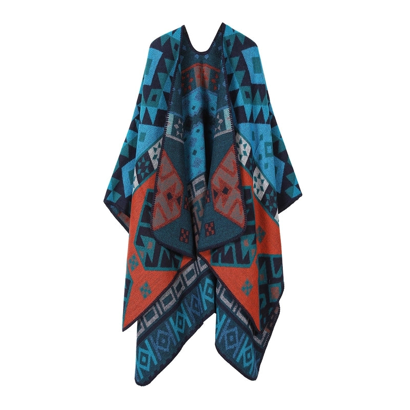 Unisex Ethnic Style Geometric Imitation Cashmere Shawl