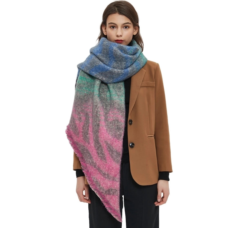 Women's Elegant Basic Color Block Polyester Scarf