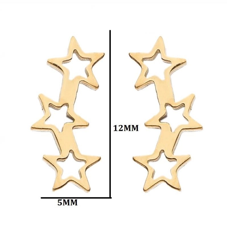 Minimalist Heart Shape Stainless Steel Plating Ear Studs 1 Pair