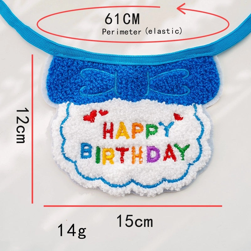 Cute Polyester Letter Pet Saliva Towel Pet Hat