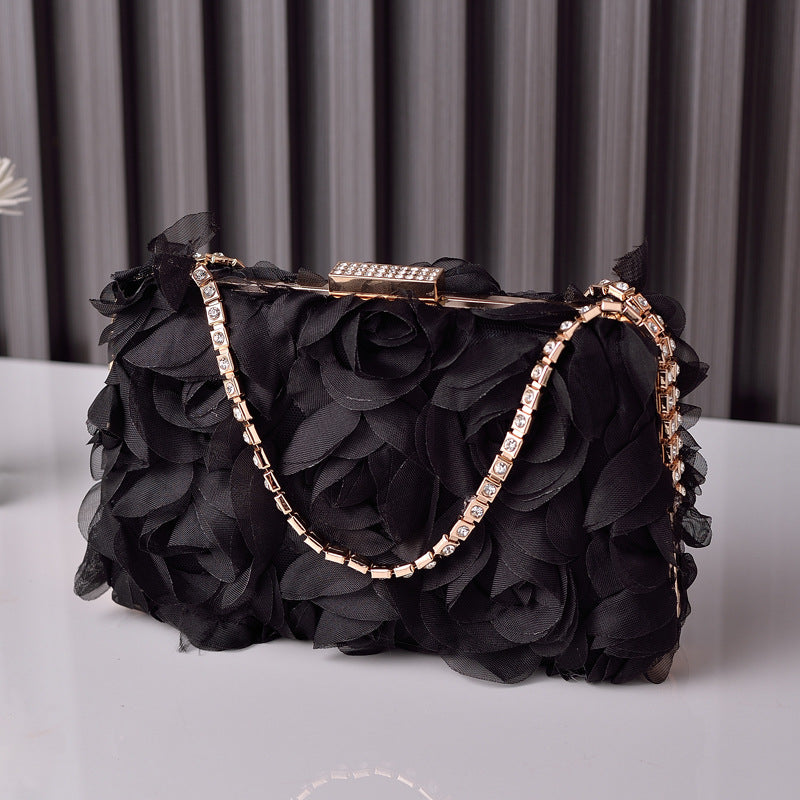 Chiffon Flower Polyester Evening Clutch