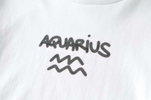 Zodiac Sign Fitted Cropped Ribbed Y2K Tee