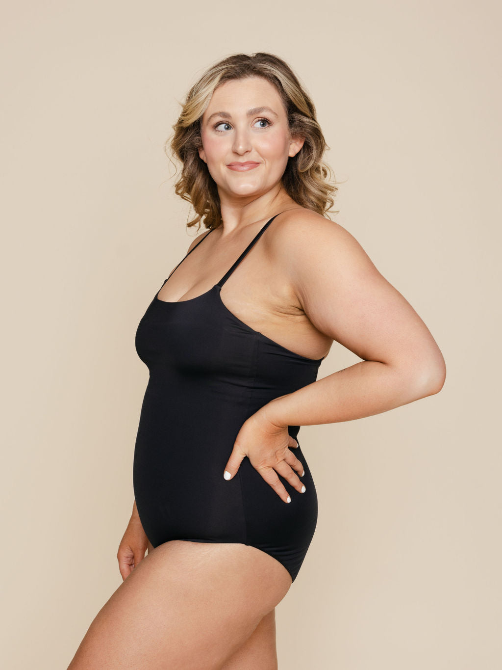 Shelf Bra One Piece in Black
