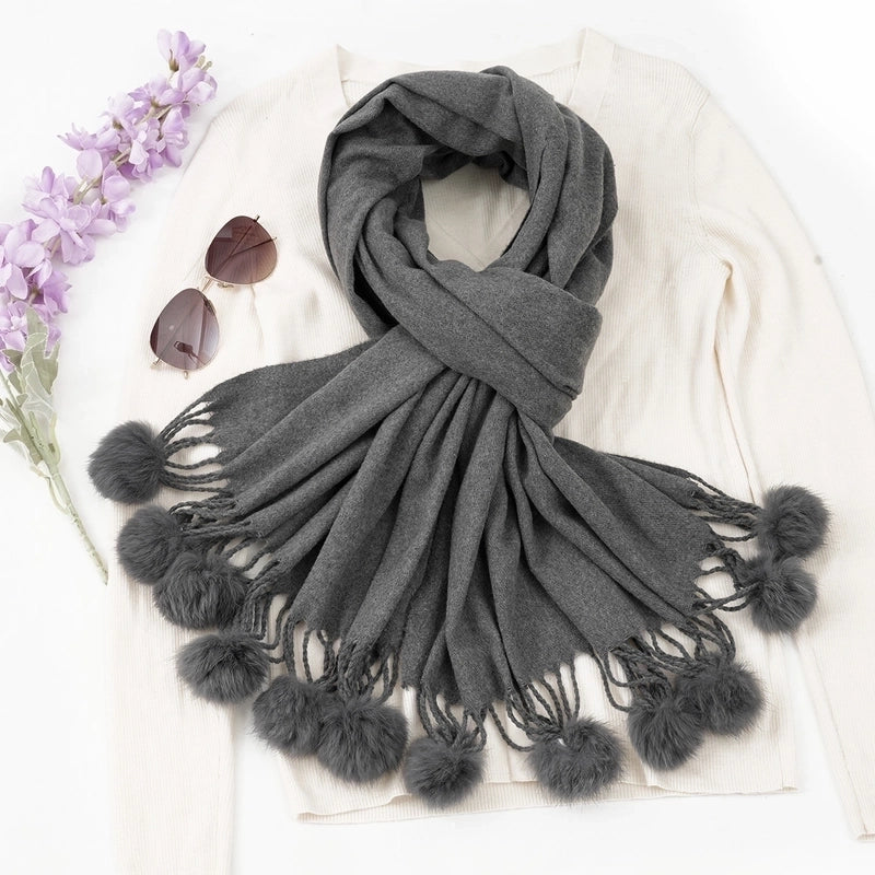 Women's Casual Minimalist Solid Color Imitation Cashmere Scarf