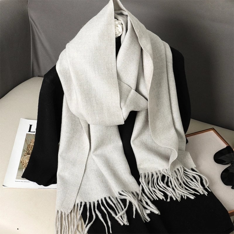 Women's Elegant Solid Color Imitation Cashmere Scarf