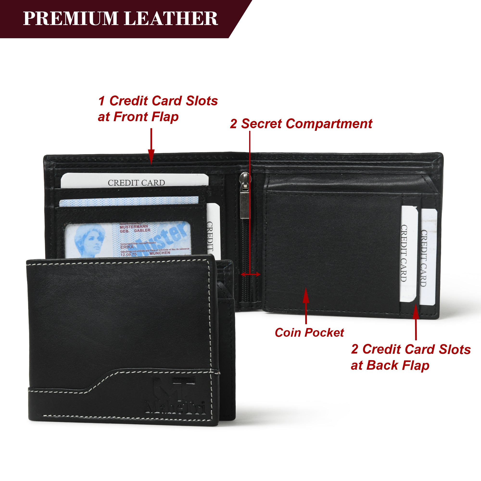 Bi-fold Wallet - Black