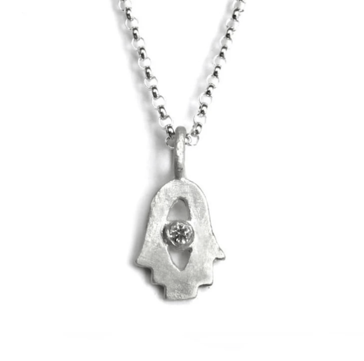 Tiny Hamsa Amulet  - Choice of Gem