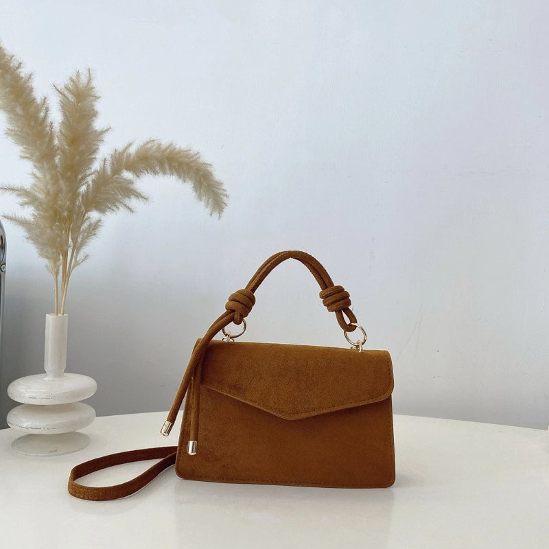Women's Pu Leather Solid Color Basic Square Magnetic Buckle Crossbody Bag