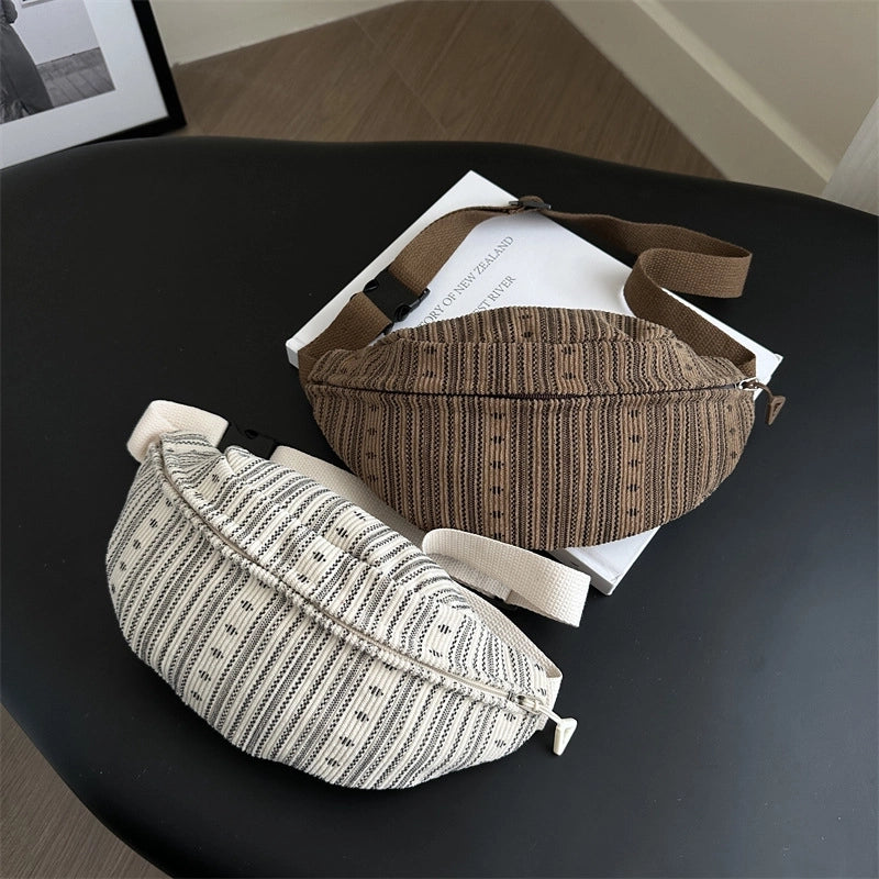 Women's Printing Vintage Style Classic Style Dumpling Shape Zipper Crossbody Bag Fanny Pack