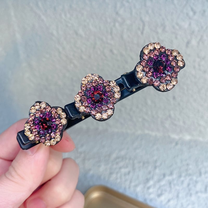 🔥  49% OFF 🔥🔥Sparkling Crystal Stone Braided Hair Clips