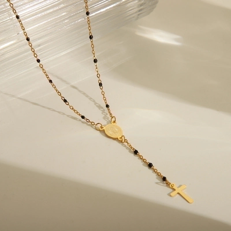 3 Pieces Elegant Ethnic Style Portrait Stainless Steel 203L 18K Gold Plated Enamel Necklace