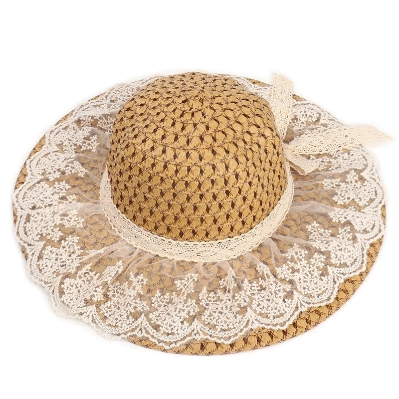 Women's Minimalist Solid Color Big Eaves Straw Hat