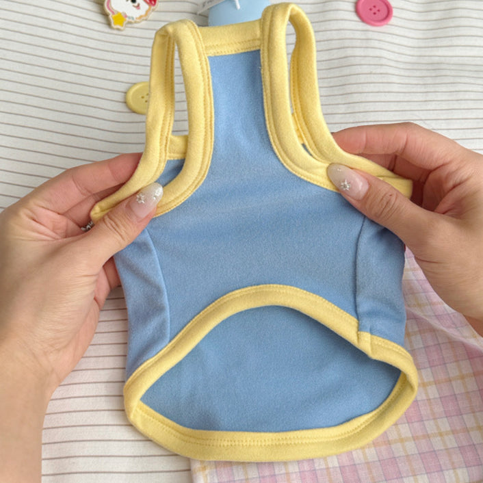 Cartoon Printed Color Block Dog Cat Vest/Dress