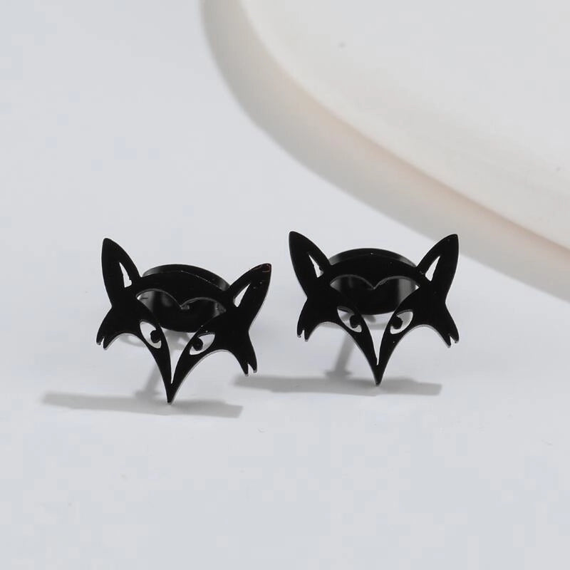 1 Pair Minimalist Animal Plating 304 Stainless Steel 18K Gold Plated Ear Studs