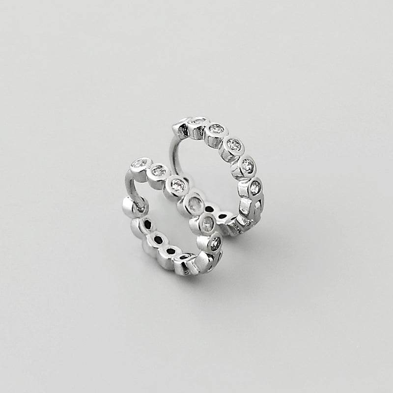 2 Pieces Minimalist Geometric Copper Plating Ear Studs 1 Pair