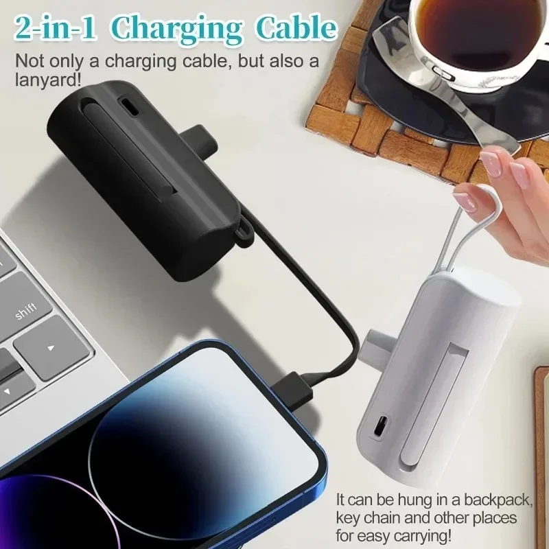 50000mAh Mini Power bank external battery plug-in power bank for iPhone12 13 14 15 Samsung Huawei and Xiaomi portable power bank