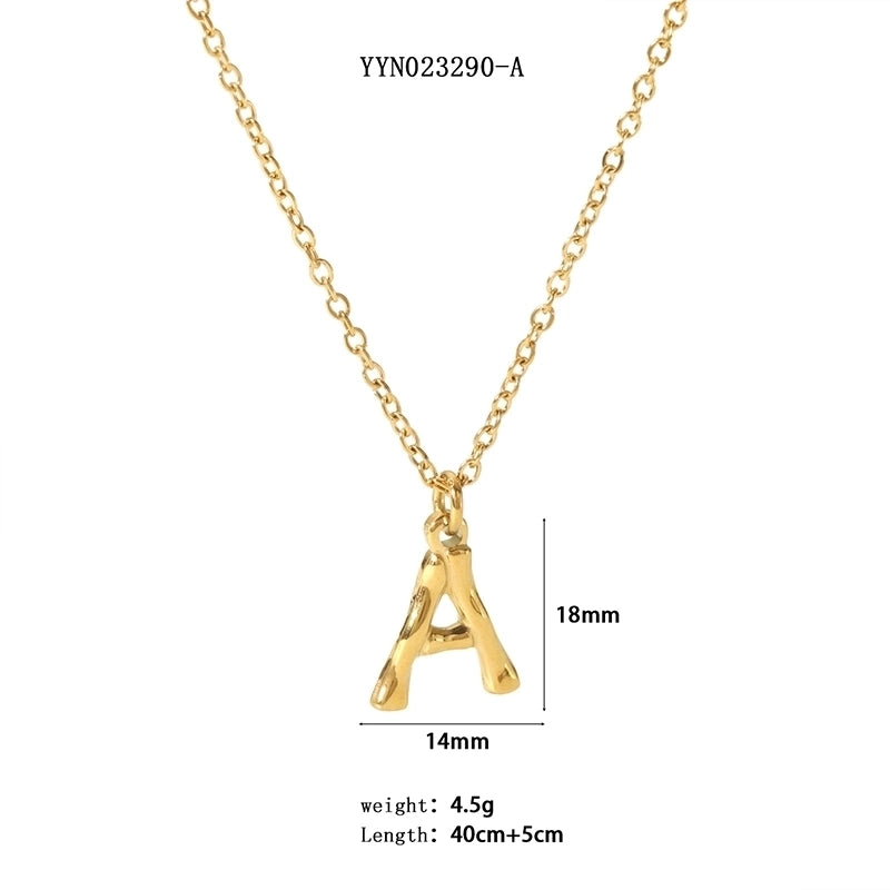 304 Stainless Steel 18K Gold Plated Minimalist Plating Letter Sweater Chain