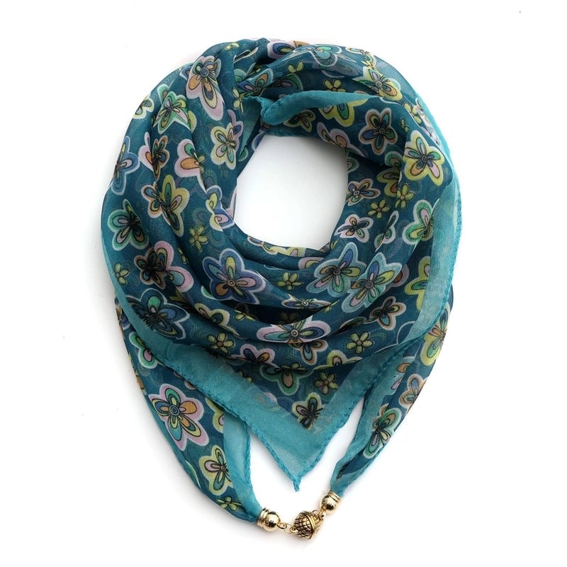 Women's Elegant Sweet Letter Flower Polyester Printing Silk Scarf