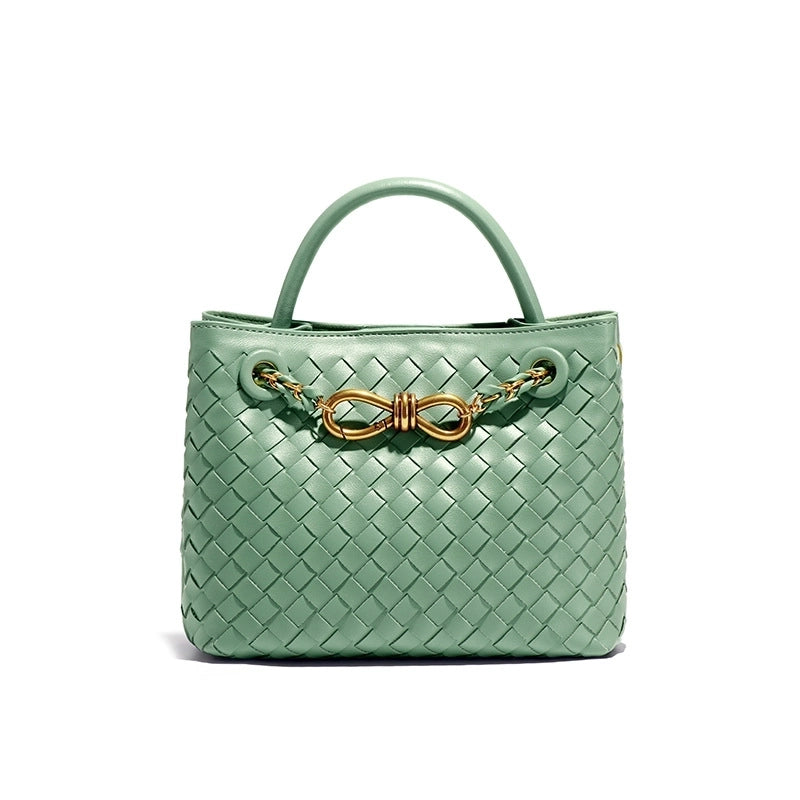 Women's Medium Pu Leather Solid Color Streetwear Square Magnetic Buckle Tote Bag