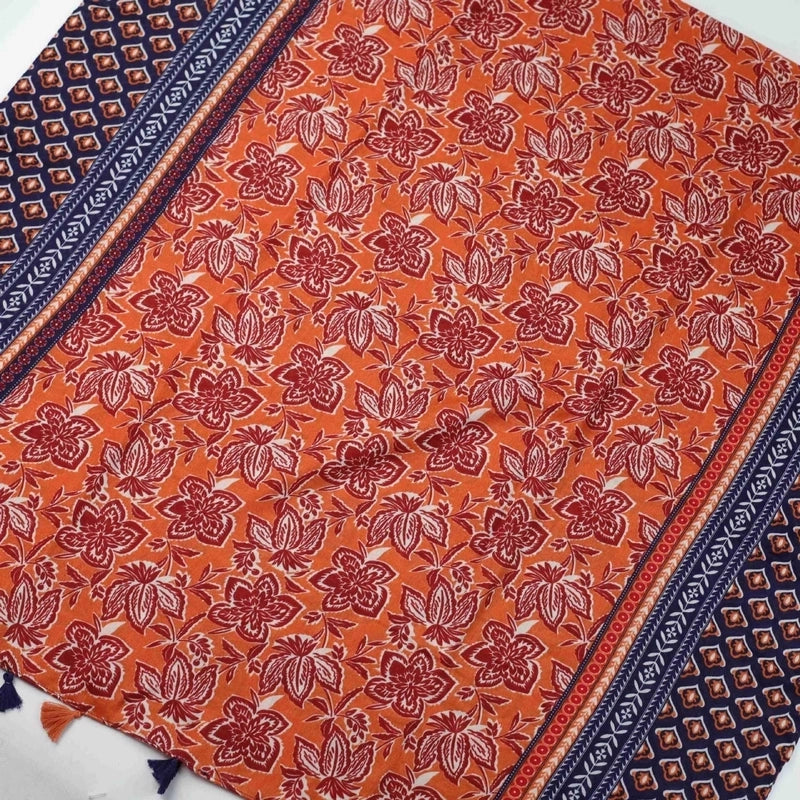 Women's Vacation Flower Polyester Scarf
